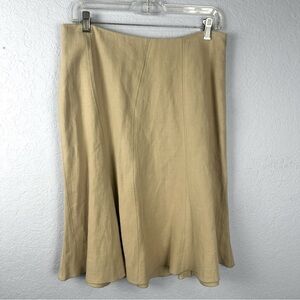 Gunex Italy 100% Hemp Beige Trumpet Skirt Size US 10